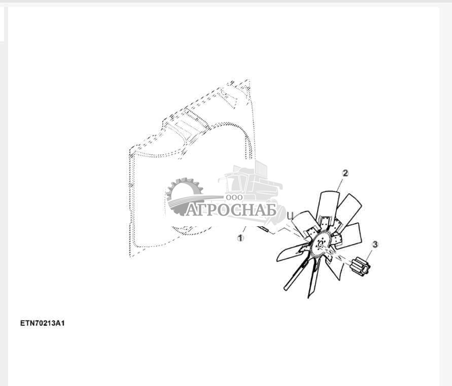 Вентилятор радиатора и крепление 